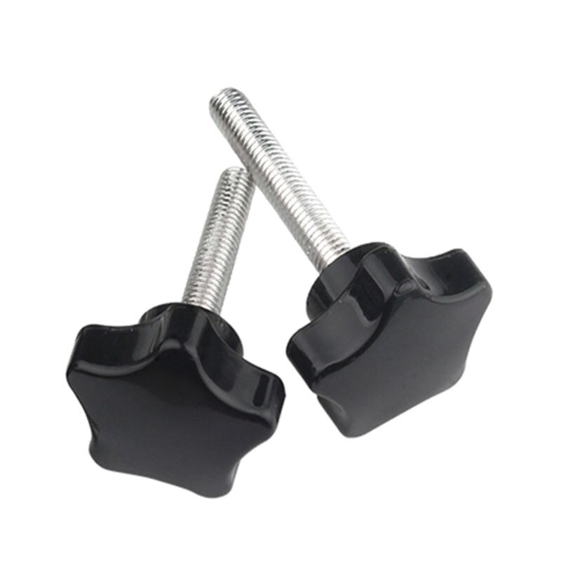 10PCS M6/M8 Hand Schraube Fünf-Stern Förmigen Kopf Gewinde Spann Schrauben Bolzen Knopf