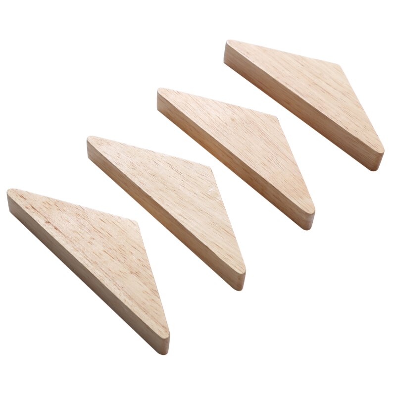 Natuurlijke Hout Kleerhanger Muur Gemonteerde Kapstok Decoratieve Sleutelhouder Hoed Sjaal Handtas Opslag Hanger Badkamer Rack: Wood  3