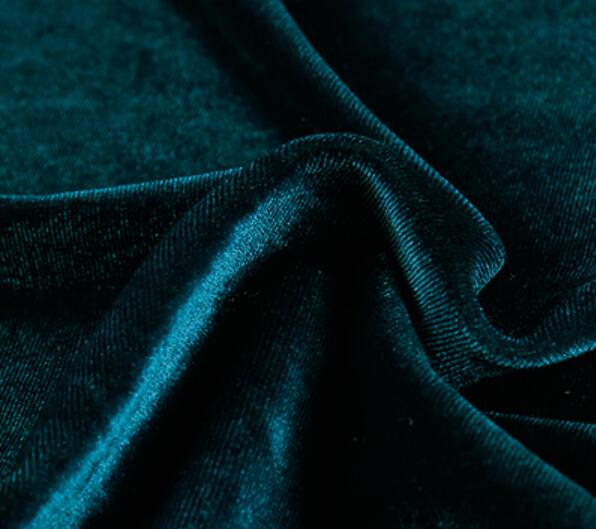 Tissus soyeux en velours doux de 50x150cm, pour vêtements de luxe, rideau Textile de maison: 5 Teal
