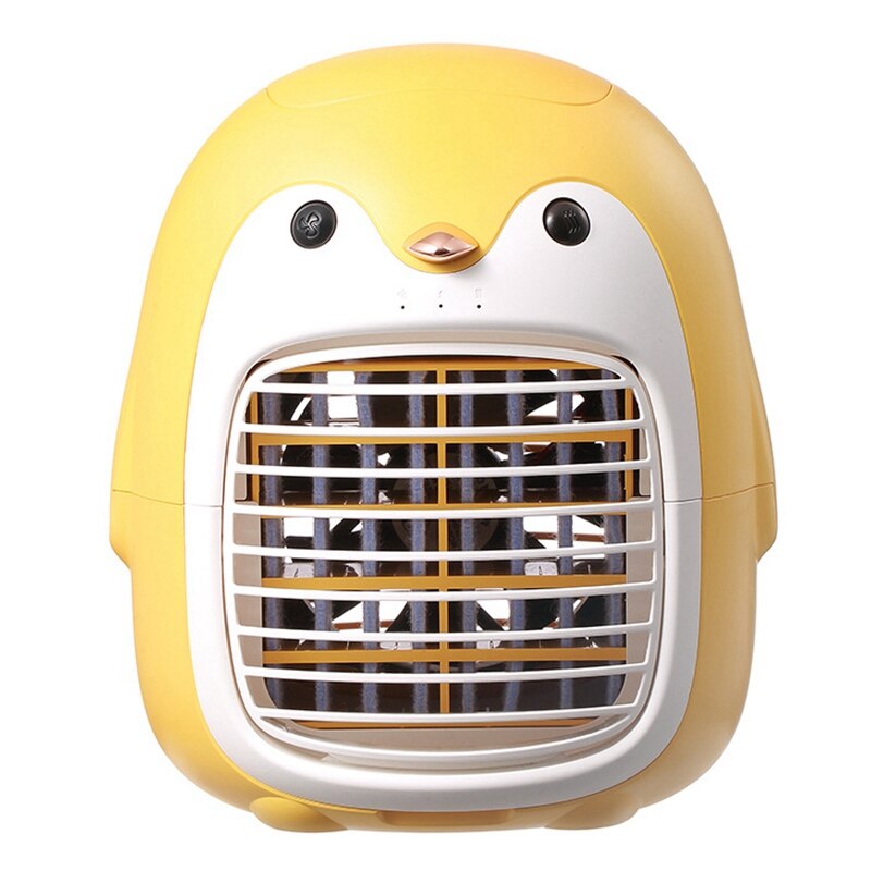 Ventilador de pulverización de refrigeración por agua, minihumidificación por USB, SX-HF03, pingüino: Yellow