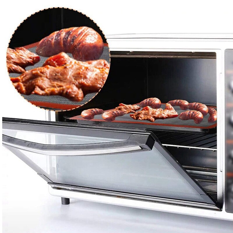 2 stuks siliconen bakmat, antiaanbak ovenvoering, geperforeerde gaasmat, bakmat voor brood en koekjes, dubbelzijdig verkrijgbaar