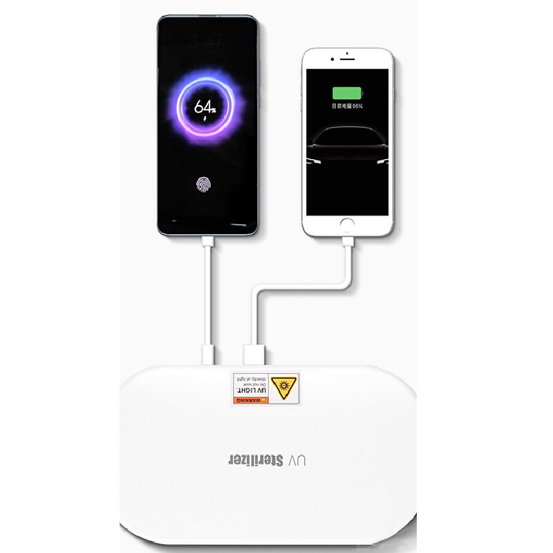 UV Phone Sterilizer Box USB Phone Cleaner Ultraviolet Germicidal Sterilization Disinfection Box 10W Wireless Charging