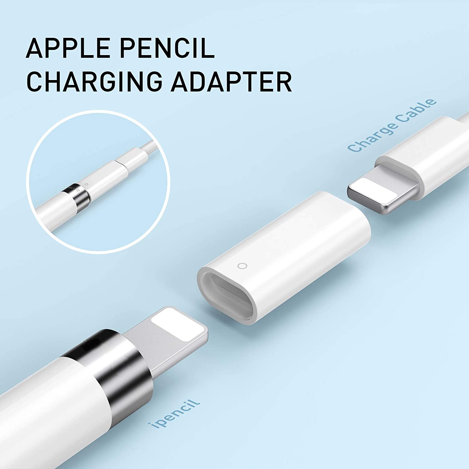 Kompatibel med apple pennspets och magnetisk ersättningslock/laddningsadapter för apple penna 1st generationens tillbehör