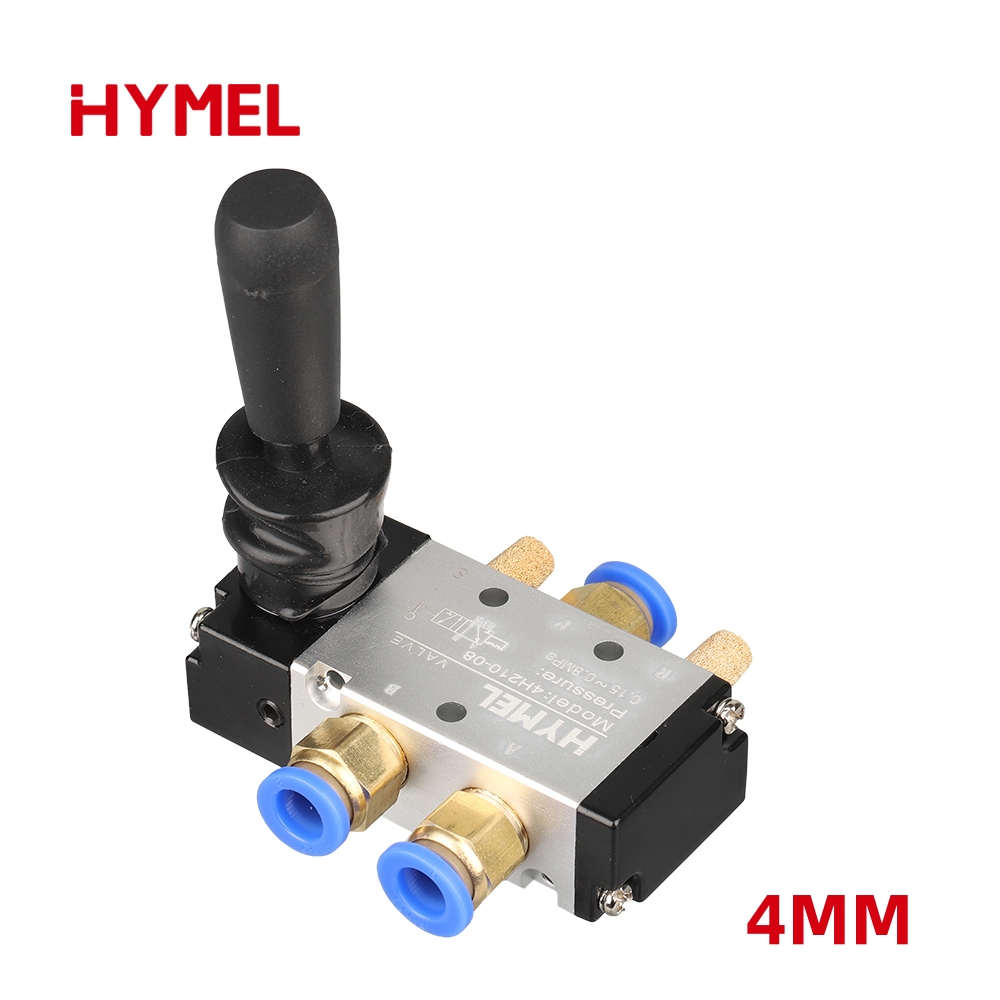 4H210-08 5/2 Way Pneumatic Air Hand Lever Operated Valve Manual Control 2 Position 3 5Port Push-Pull 3H210-08: Red