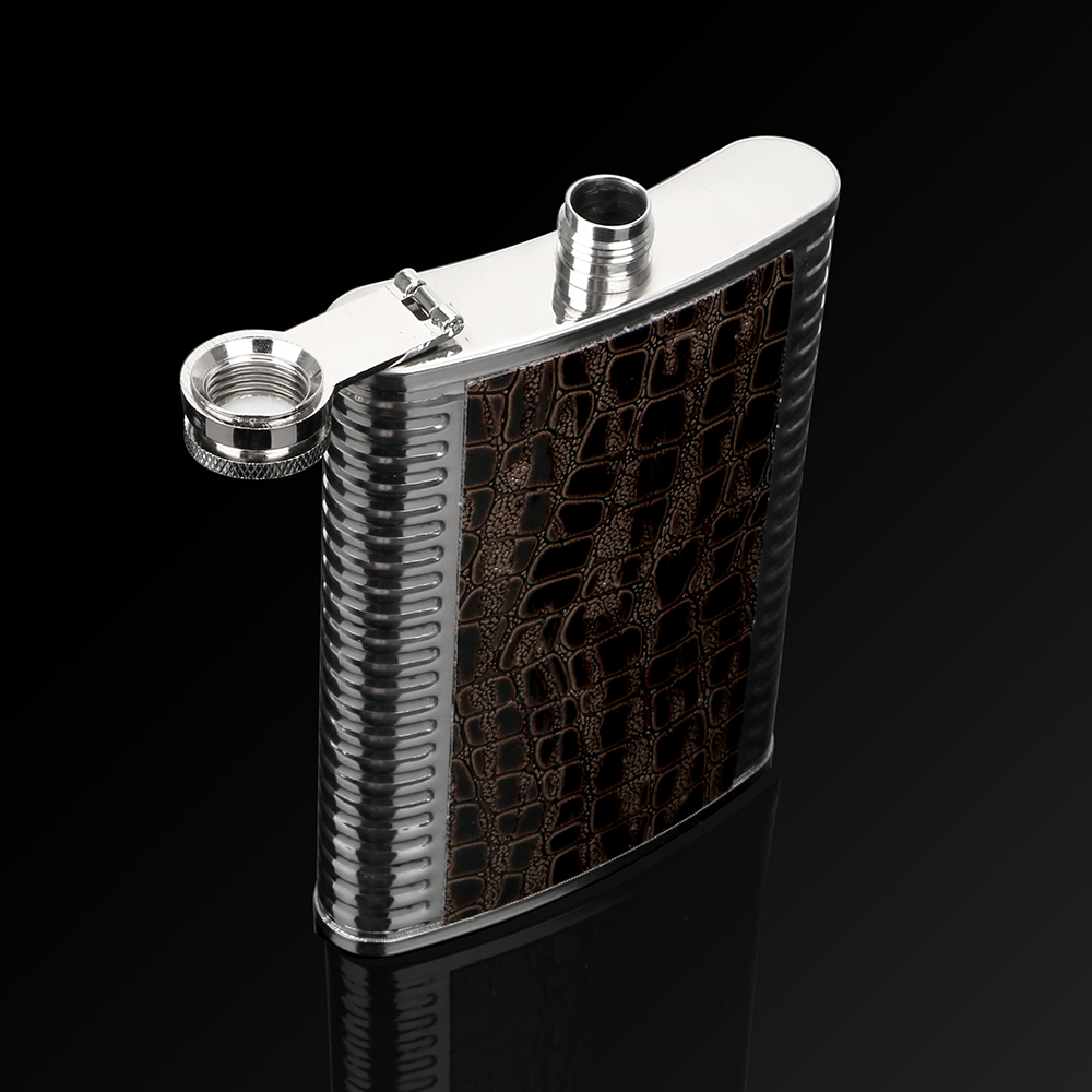 HILIFE Drinkware Hip Flasks Portable Alcohol Flask Stainless Steel 7OZ Whisky Bottle