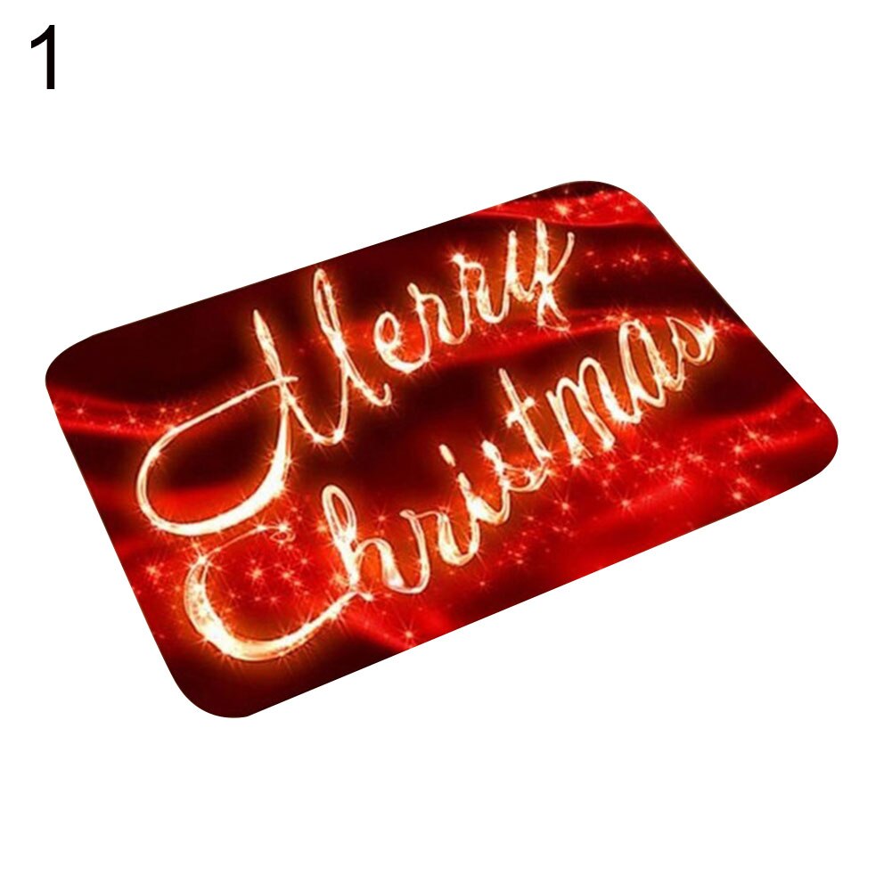 Noël père noël renne bonhomme de neige anti-dérapant paillasson tapis de sol tapis salle de bain: 1