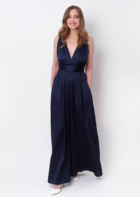 Multiway Convertible Jumpsuit Formal Multi Wrap Wedding Dress Cocktail Floor Jumpsuits Navy Blue Bridesmaid Infinity Jumpsuit