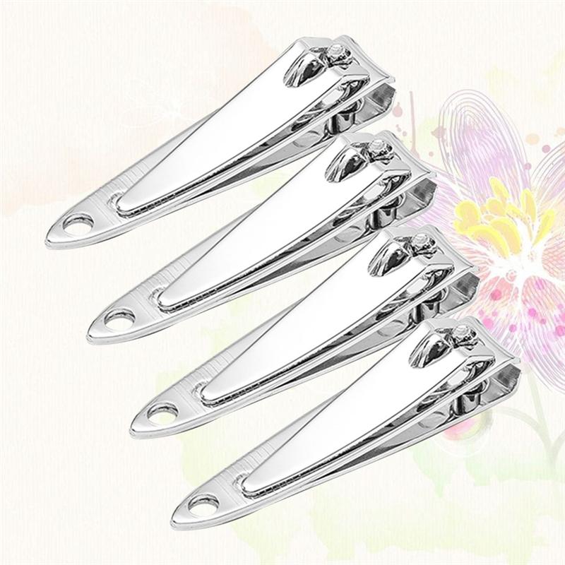 4pcs Nail Clipper Metal Practical Portable Nailnippers Key Chain Pendant Nail Cutter Nail Trimming for Women Men