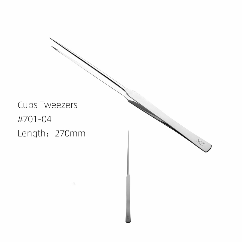 VIV Aquarium Aquatic Stainless Spring Steel Plant Scissors Curved Wave Shape ADA Cleaning Maintenance Tool: Cusp Tweezers L70104