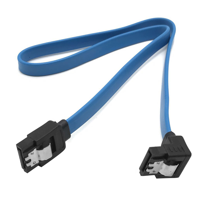 40cm SATA 3.0 Cable SATA 3.0 III SATA3 6GB/s Hard Drive Data Cable Cord SAS Cable Dual Channel Straight 90 Degree wire TSLM1: Bent blue