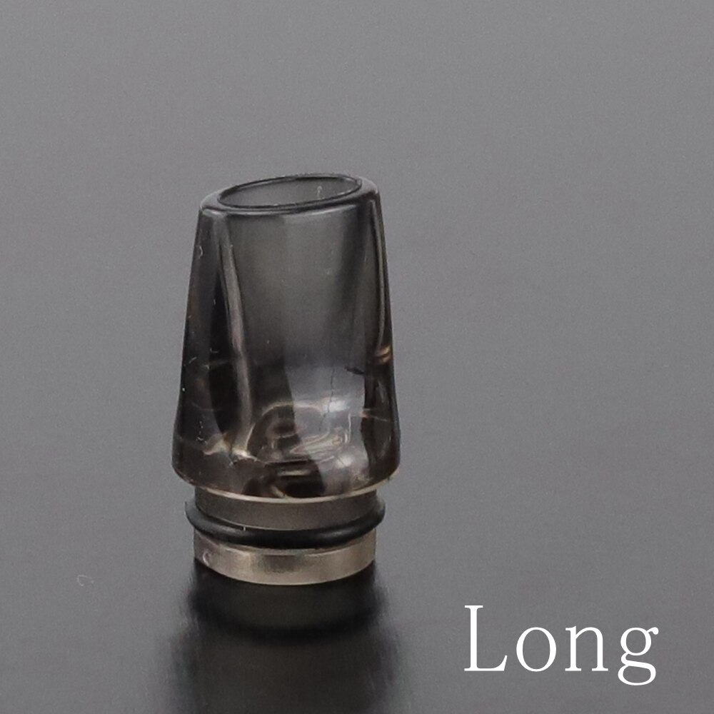 Flat Acrylic Plastic MTL 510 810 Drip Tip MouthPiece DripTip 810 For Atomizer RTA RBA RDA 8 Color: Black Long