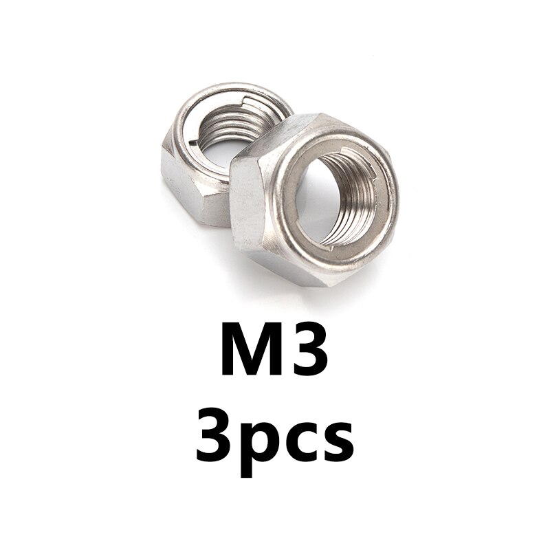 304 Stainless Steel Hex Lock Nut Self-locking Locknut Hexagon Head Locking Nut M3 M4 M5 M6 M8 M10 M12: ZSLM3x3