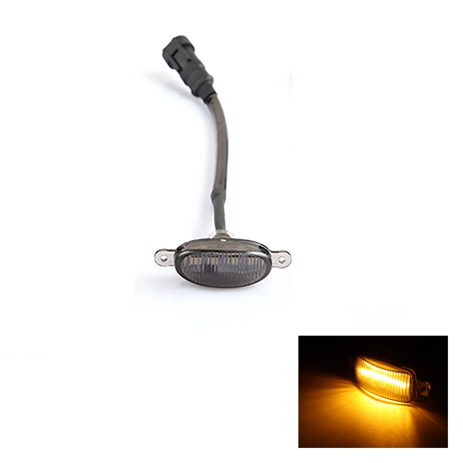 Luz LED frontal para parrilla de coche, lámpara Universal de ojo de águila para maletero, SUV, Ford y Toyota, color blanco ámbar, 4LED: Rojo / Color blanco cálido
