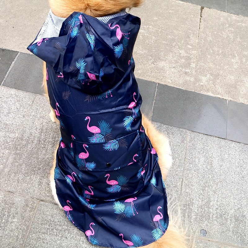 Explosie Huisdier Regenjas Medium En Grote Hond Poncho Super Sterke Waterdichte Grote Maat Gedrukt Golden Retriever Hond Kleren: C / S