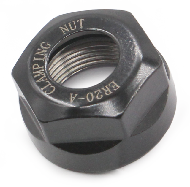 ER20-A Spanmoer Voor Cnc Graveren Spindel Motor Zwart/Zilver Spantang Collet Moer: A Black Normal Nut