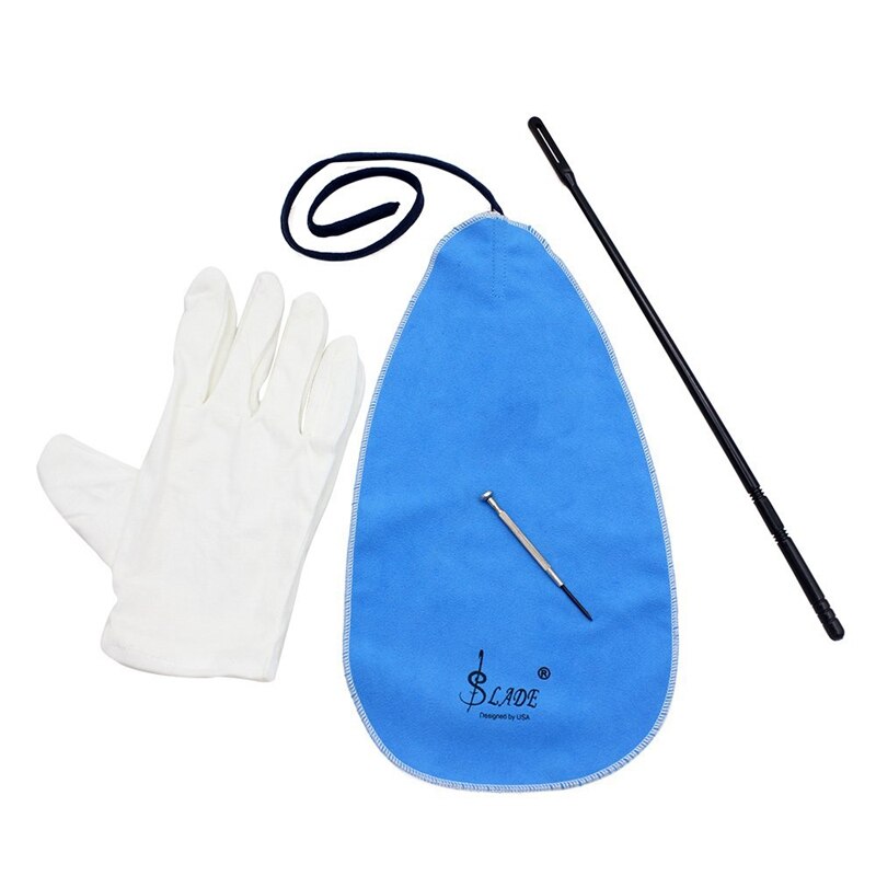 Slade Fluit Cleaning Kit Set Met Schoonmaakdoekje Stok Schroevendraaier Handschoenen