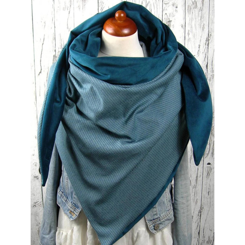 Foulard enroulé femme en cachemire | Imprimé écossais, style Triangle, boutons solides, décoration, écharpes chaudes en cachemire Pashmina