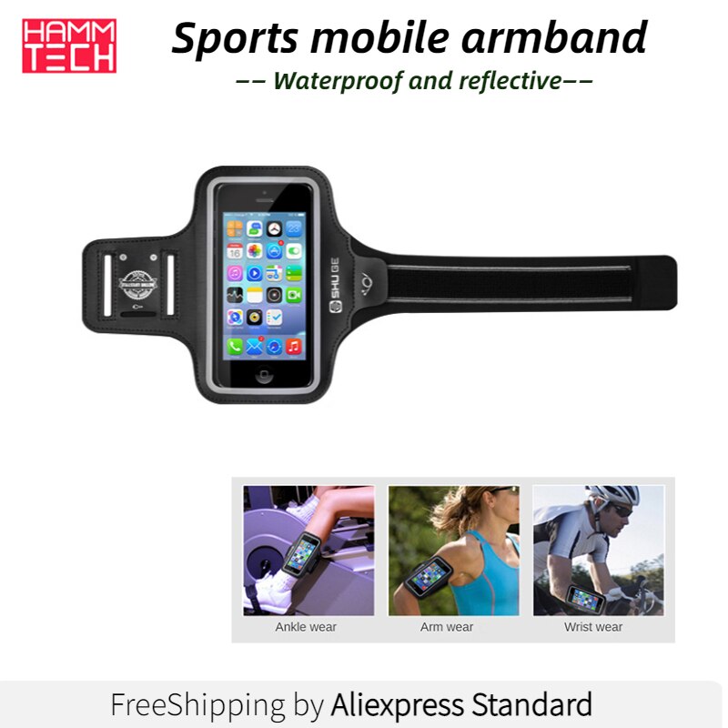 Bracciale per telefono Fitness con borsa da braccio Mobile in Lycra supporto per telefono sportivo universale riflettente impermeabile