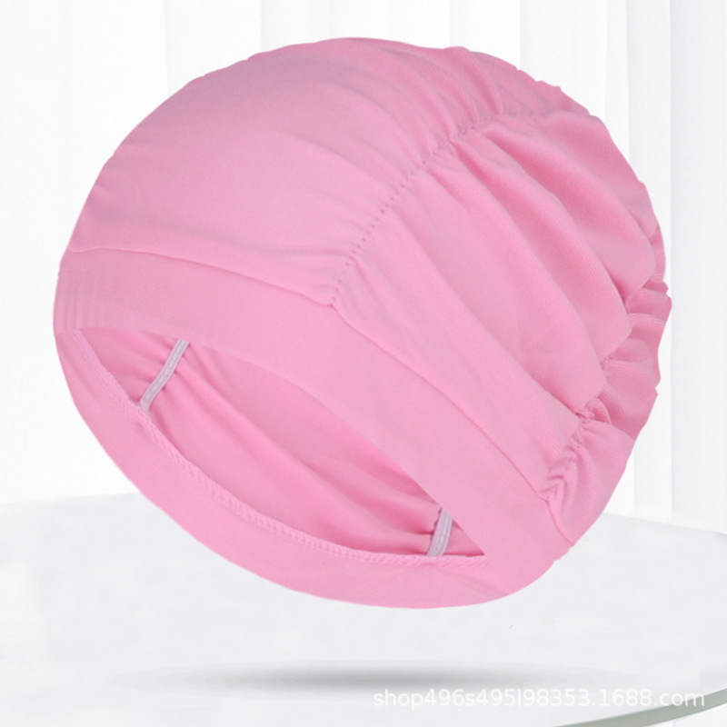 1Pc Hoge Elastische Badmuts Mannen Vrouwen Gratis Grootte Solid Bloemen Gedrukt Lange Haar Sport Zwemmen Zwembad Hoed Nylon tulband