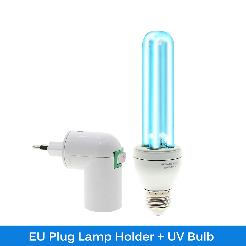 E27 UVC Germicidal Ultraviolet UV Light Tube Ozone Sterilizer Bulb 20W Disinfection Lamp Household Cleaning Light: Type 1