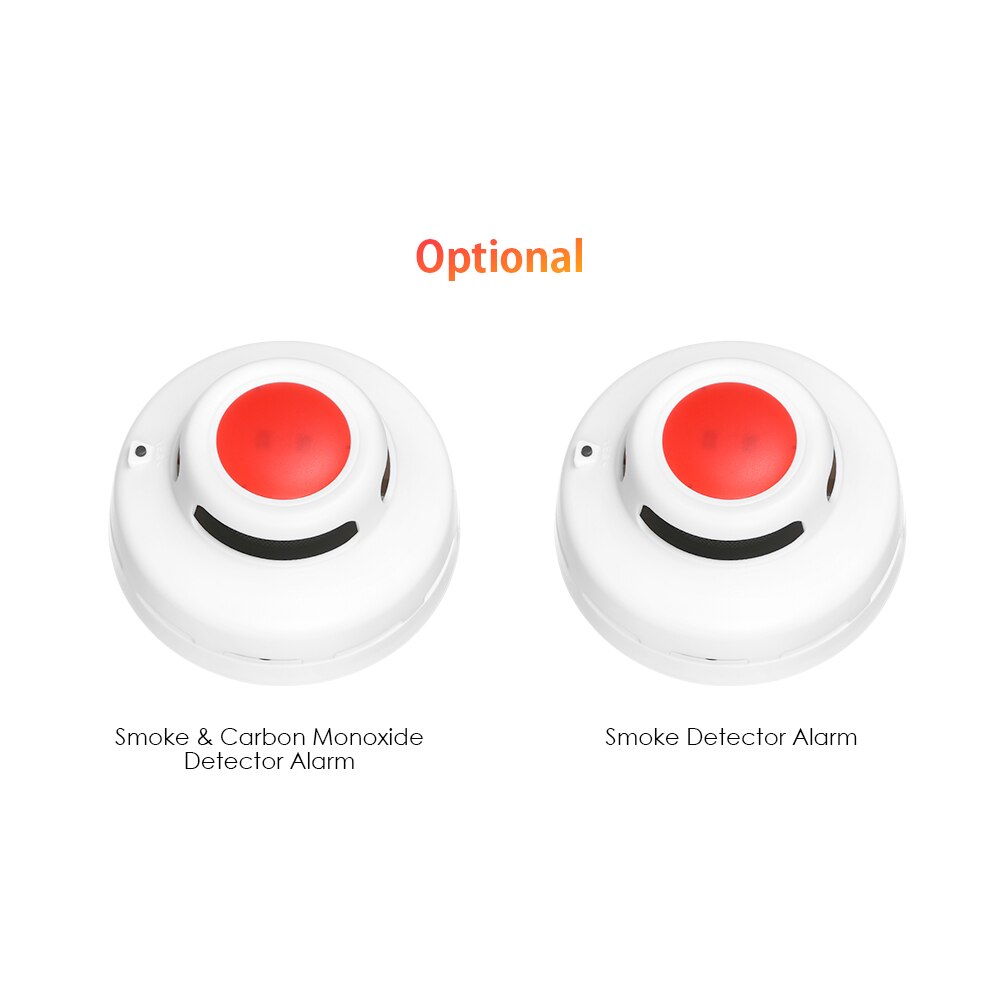 Smoke Detector Fire Alarm 9V Battery Operated Photoelectric Smoke Alarm Red LED Indicate Alarm for School Home Shopping Mall