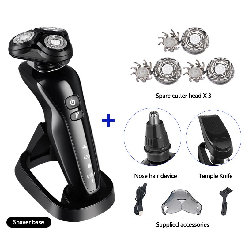 Factory Direct Sales 4D Electric Shaver Multifunctional Shaver Car USB Shaver Washing Rechargeable men's trimmer Shaver Epilator: 02