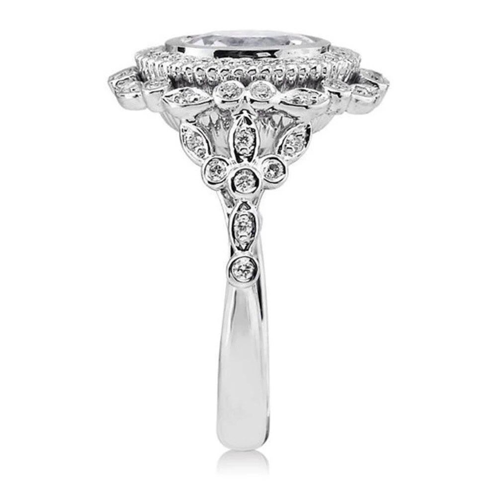 Dames Ring Glamour Bruiloft Romantische Mode Zirkoon Vrouwen Ring Lichtmetalen Engagement Band Verjaardag Valentijnsdag Sieraden