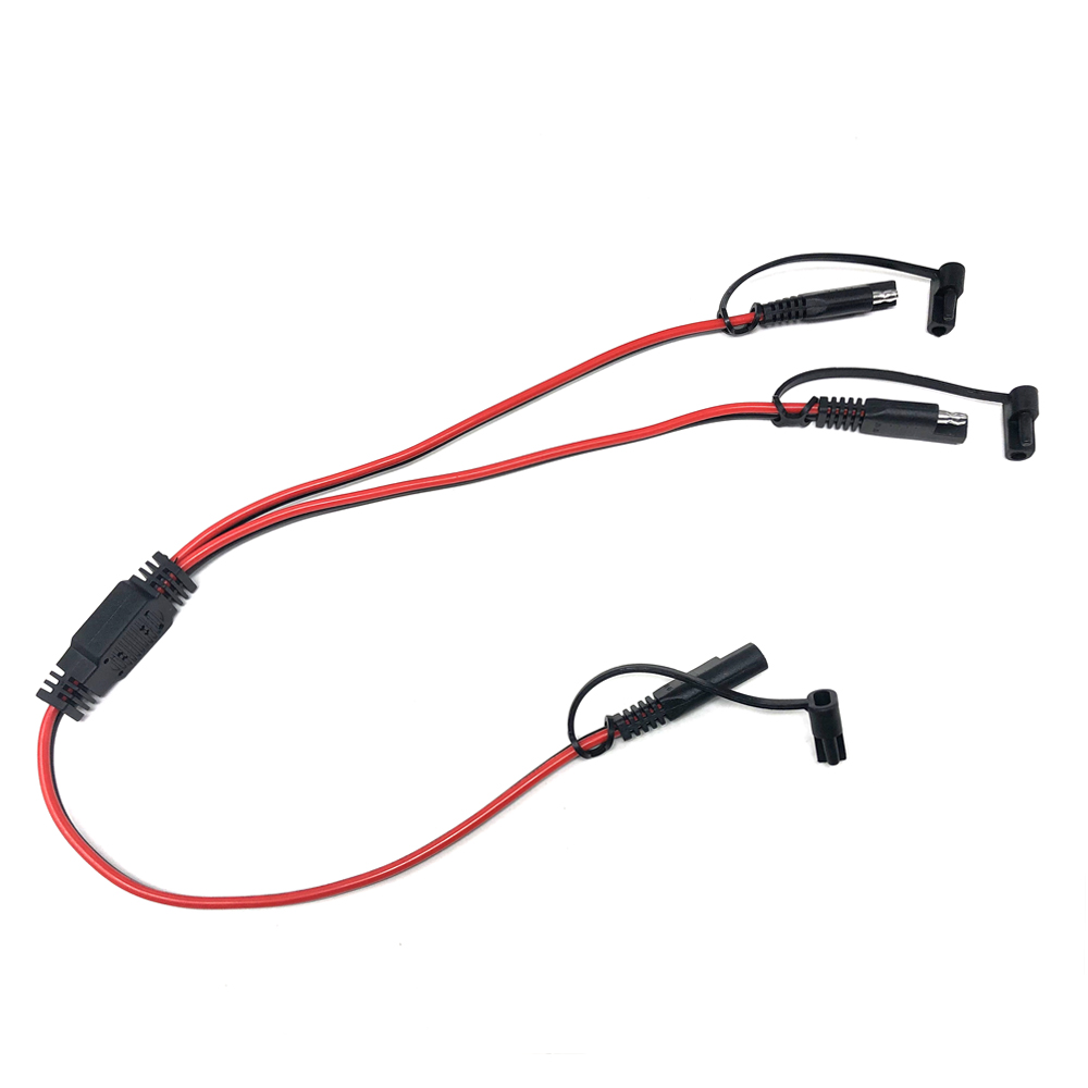 SAE kabel splittera złącze SAE SAE moc automatycznymobilowy kabel adapter 1 robić 2 SAE kabel przedłużający osłona przeciwpyłowa 14AWG 60cm szelki