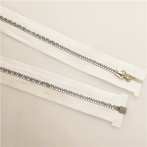 U PICK 8 pièces résine brillante multicolore Double extrémités fermetures à glissière fermeture éclair en résine Meete extrémité ouverte 60 cm pour bricolage sac à dos canapé Garm: 8