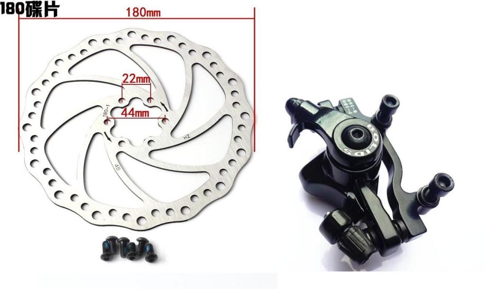 Bike Road Bike Bicycle Aluminum Alloy Mechanical Disc Brake Set Front & Rear Include 1pc 140mm160mm 180mm Centerline Rotor: 180mm