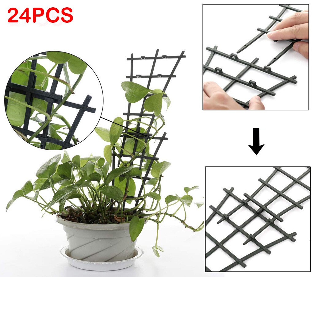 Plastic 12 Inches Superimposed Garden Plant Support DIY Climbing Rings Flower Vine Climb Rack Balcony Plant Flower Trellis #10