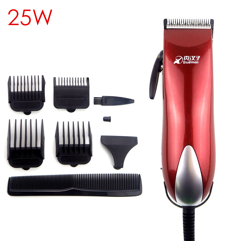 25 W Professionele Elektrische Tondeuse Rvs Cutter Voor Mannen Hoge Power Tondeuse Baard Scheren Haar Snijmachine