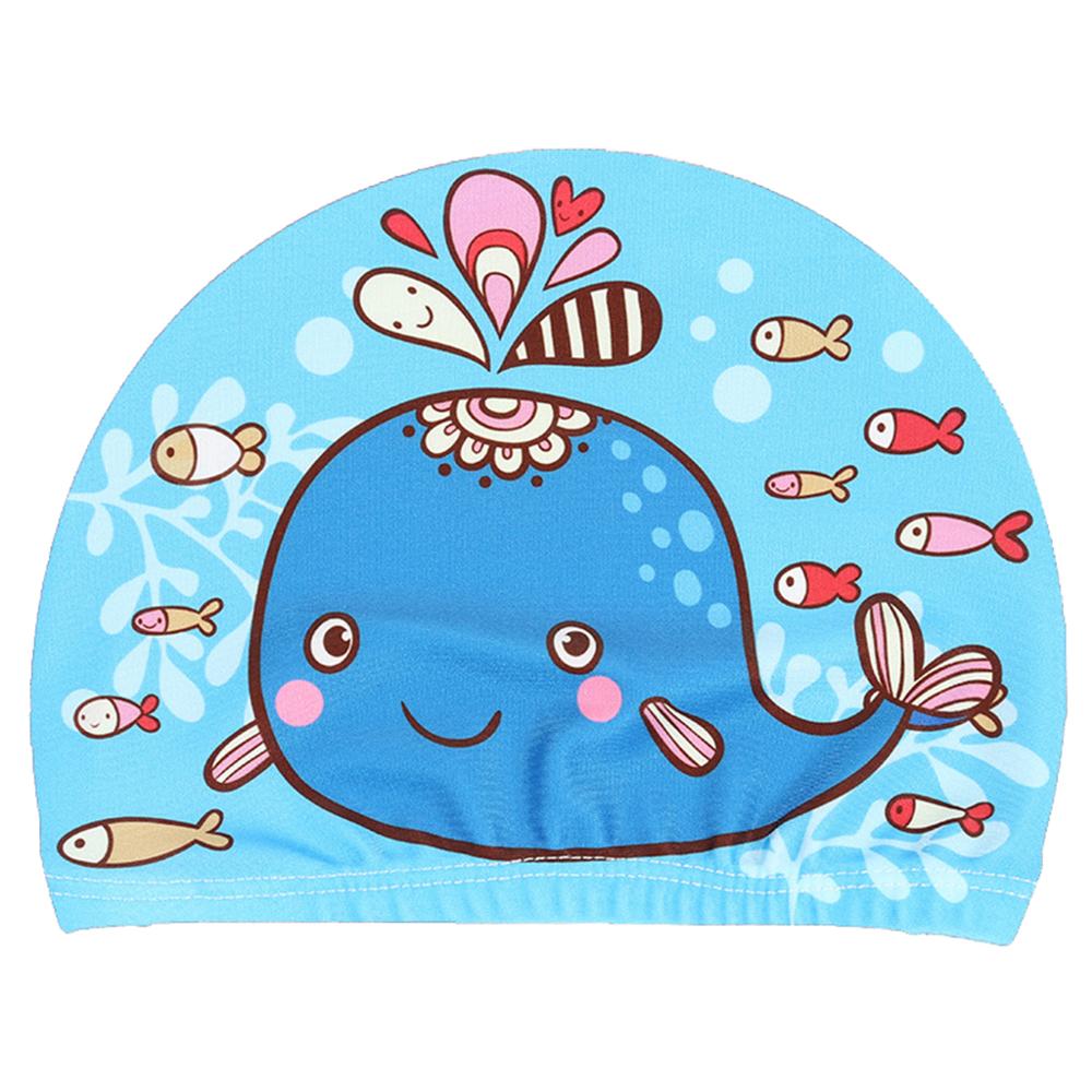 Gorro de natación para bebé, estampado de animales de dibujos animados, impermeable, protección de orejas, suave de poliéster ligero, accesorio para nadar, Unisex: 2