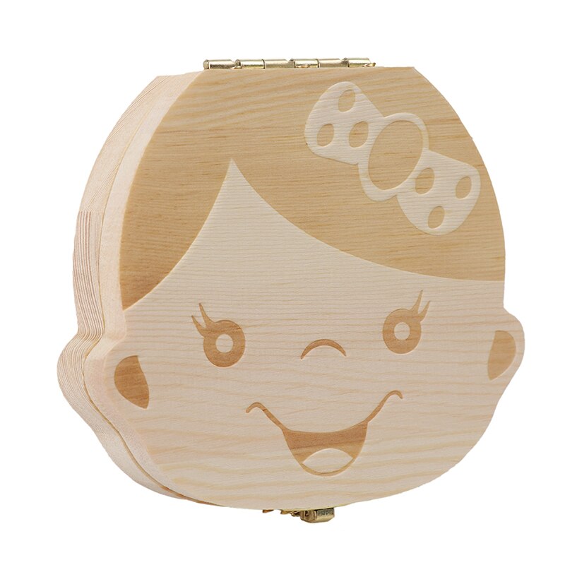 Holz Baby Zahn Kasten freundlicher Sammlung Lagerung Kasten fötal Haar Container SchöNe Neugeborenen Kopf Bild