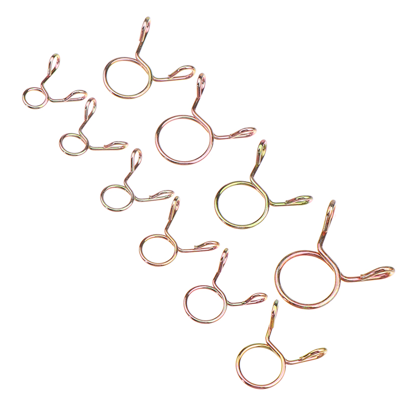 126 Pz/scatola 5mm-14mm Fascetta per Tubo Zincato Clip a Molla Tubo per Ingranaggi Fascetta per Linea Carburante per Barche Moto