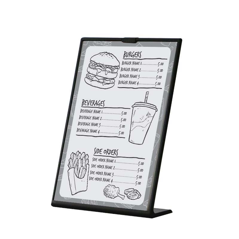 297*210mm A4 Etikett preis Schild karte Clip rahmen L zeichen Poster Etikett Halfter stehen preis sprecher tabletop Schreibtisch Anzeige Gestell