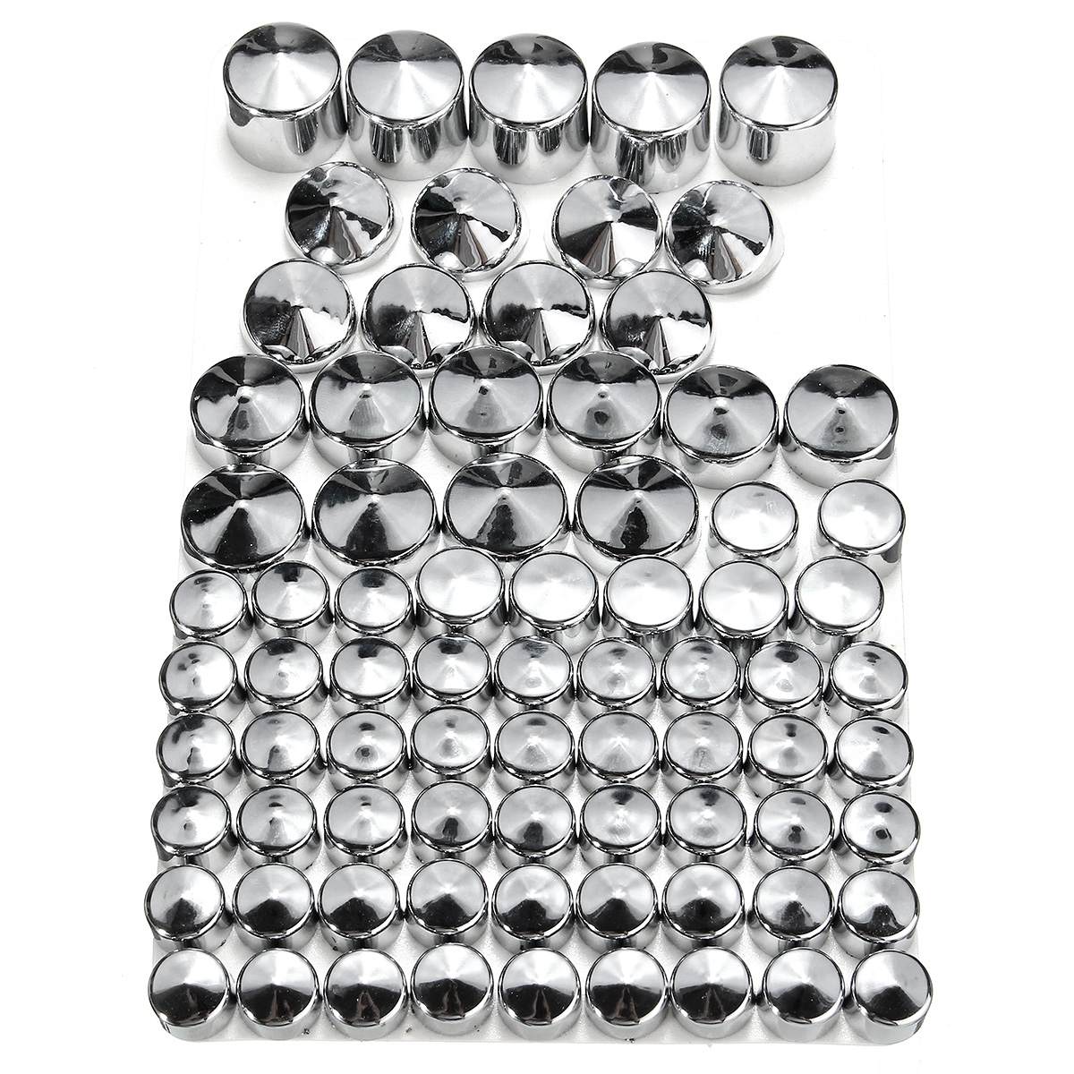 76pc Motorcycle Screw Chrome Black Bolt Toppers Cover Caps Kit For Harley-Davidson Dyna Glide TWIN CAM 1991: Silver