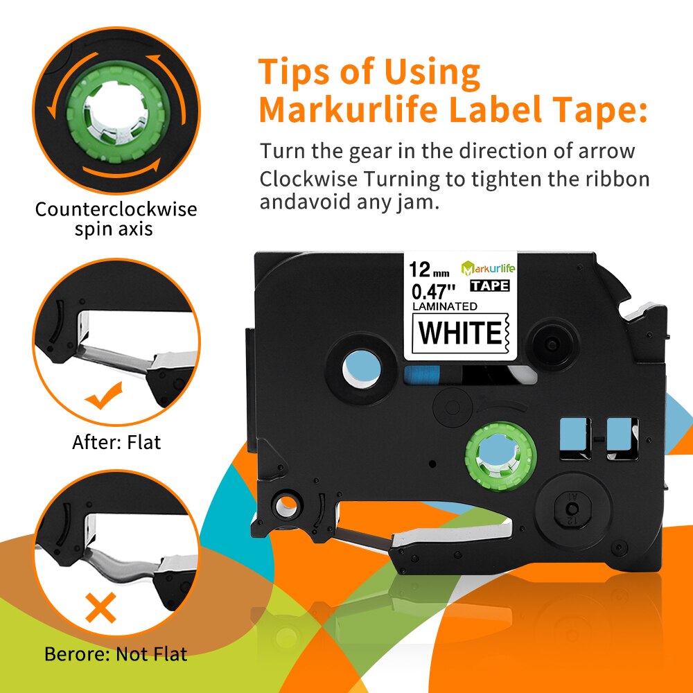 12Mm Compatibel Voor TZe-SE3 TZe-SE4 TZe-SE5 TZe-SE2 Security Label Tape PT340 PT-H100 PT-H110 PT300 PT18R P Touch Label Printer