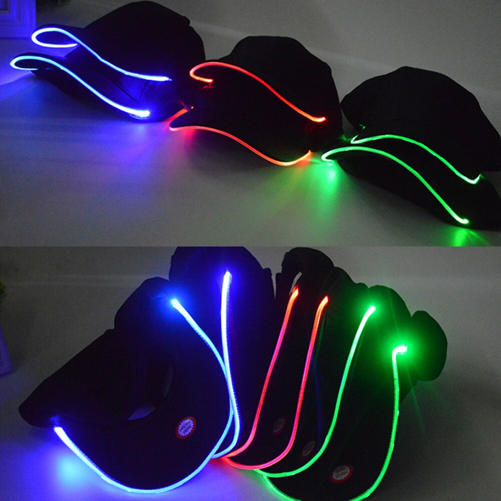 Casquette de Baseball unisexe, couleur unie, lumineuse, LED, fête de noël, tendance, pour femmes et hommes