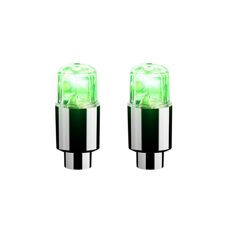 4 Uds. De luces LED coloridas para ruedas, tapas de válvulas de neumáticos de coche, bombilla de luz de neón, cubierta Universal para válvula de bicicleta y motocicleta, Exterior de coche: Gris oscuro
