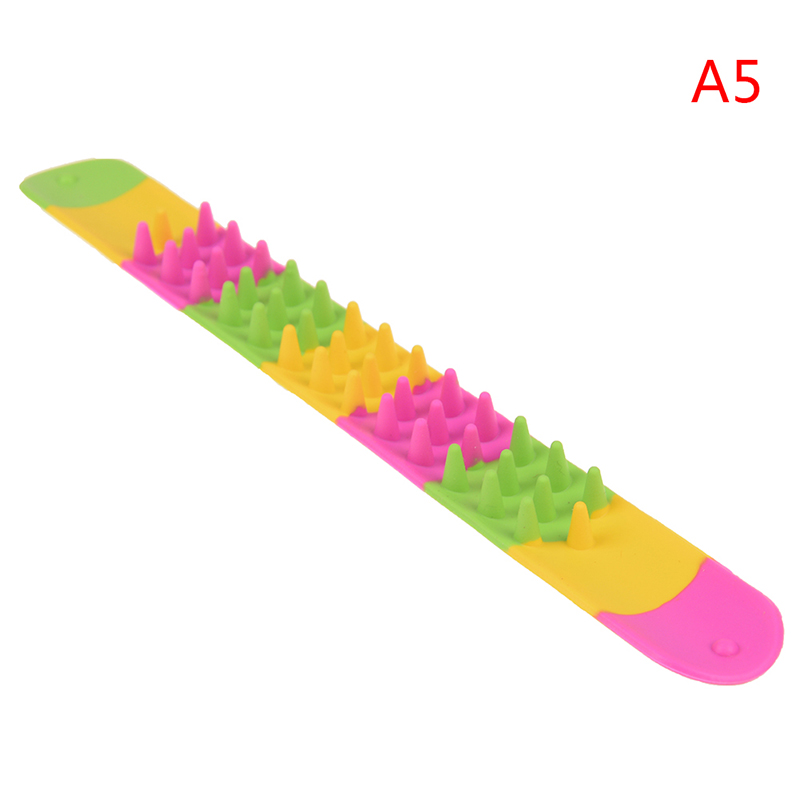 Spiky slap armbånd silikone spike fidget armbånd kontor skole klasseværelse sensorisk klassisk legetøj antistress til børn autisme: A5