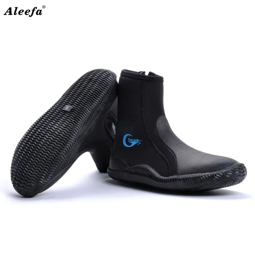 5MM rubber diving boots slip waterproof shoes for wetsuit boots fishing snorkeling,warming swimming: US10 43-44