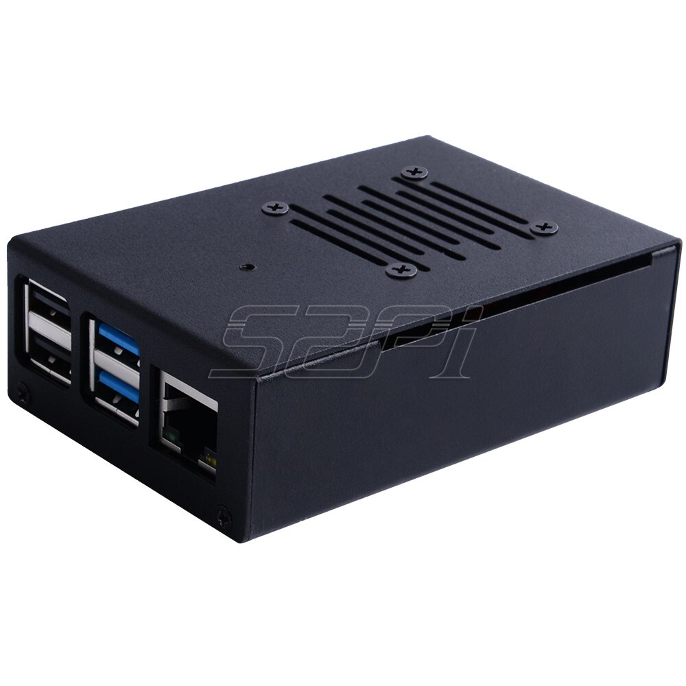 52Pi Version! Iron Alloy Black Metal Case with 4010 Super Cooling Quiet Fan Heatsink for Raspberry Pi 4 B Pi 4 Model B