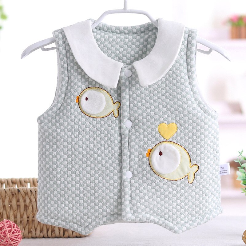 Baby cotton padded fish vest