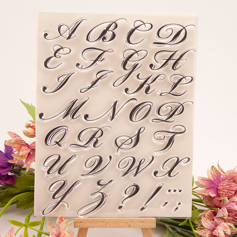 Alphabet English Letters Transparent Clear Silicone Stamp Seal DIY Scrapbooking Photo Album Decorative Clear Stamp Sheets