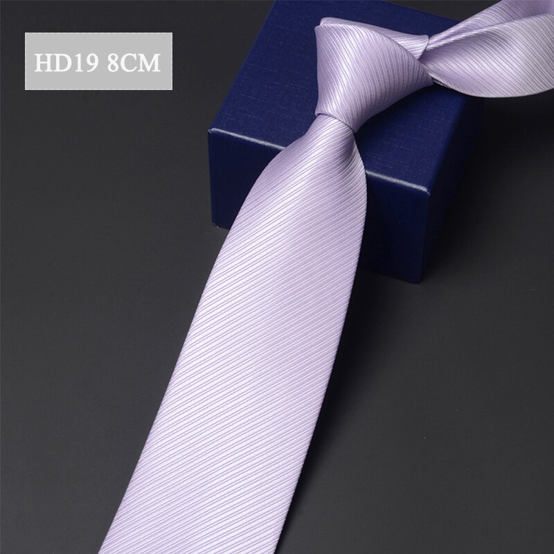 Ankomster 6cm & 8cm brede bånd til mænd forretningsarbejde slips formel ensfarvet hals slips gråblå: Hd19 8cm