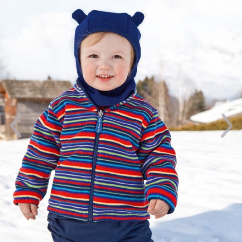 Barn kepsar fleece mössa halsduk i ett stycke söt björn öron keps halsduk baby hattar pojkar vinter mössa barn hattar kepsar