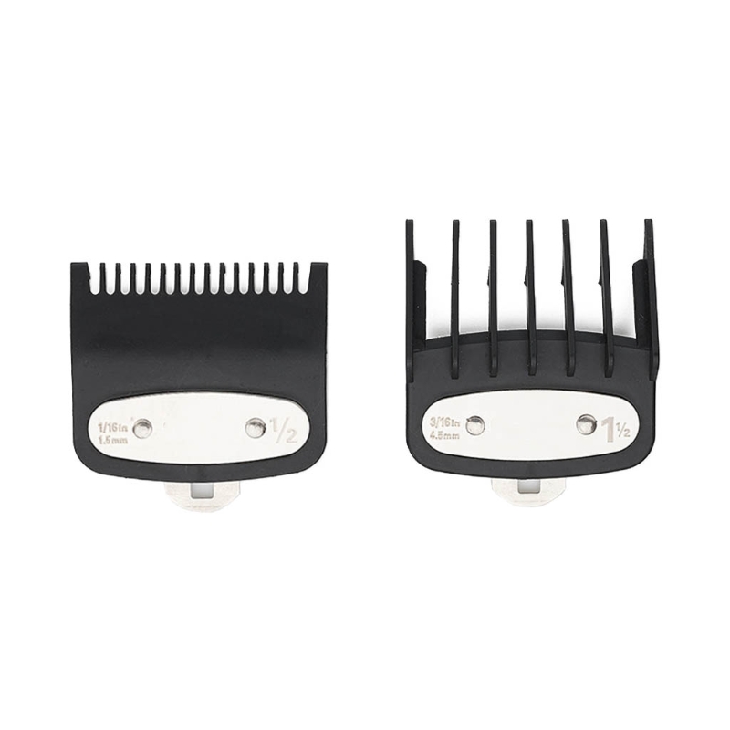 Guide Comb Set 2Pcs Hair Clipper Guide Comb Set 1.5mm 4.5mm: BK