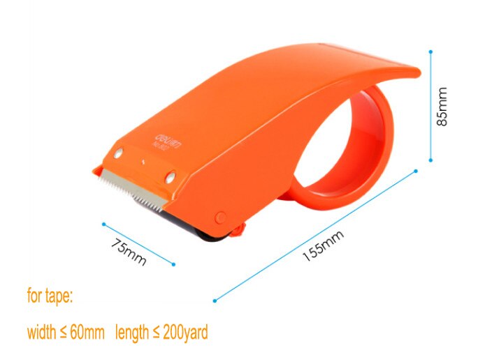 Kartongförslutare tejpdispenser 802 förseglingsanordning tejpskärare höger förseglingsanordning 6.0 cm förpackningsfärg slumpmässigt