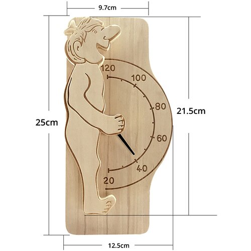 Sauna værelse træ termometer hygrometer hygrotermograf temperatur instrument: 03